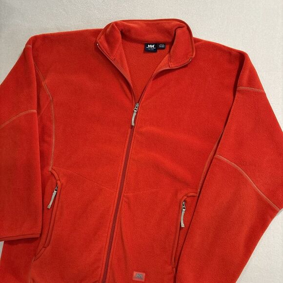 Helly Hanson XXL ORANGE FULL Zip Soft Fleece Men's Jacket EXCELLENT/ Fast Ship‎ - Picture 1 of 8